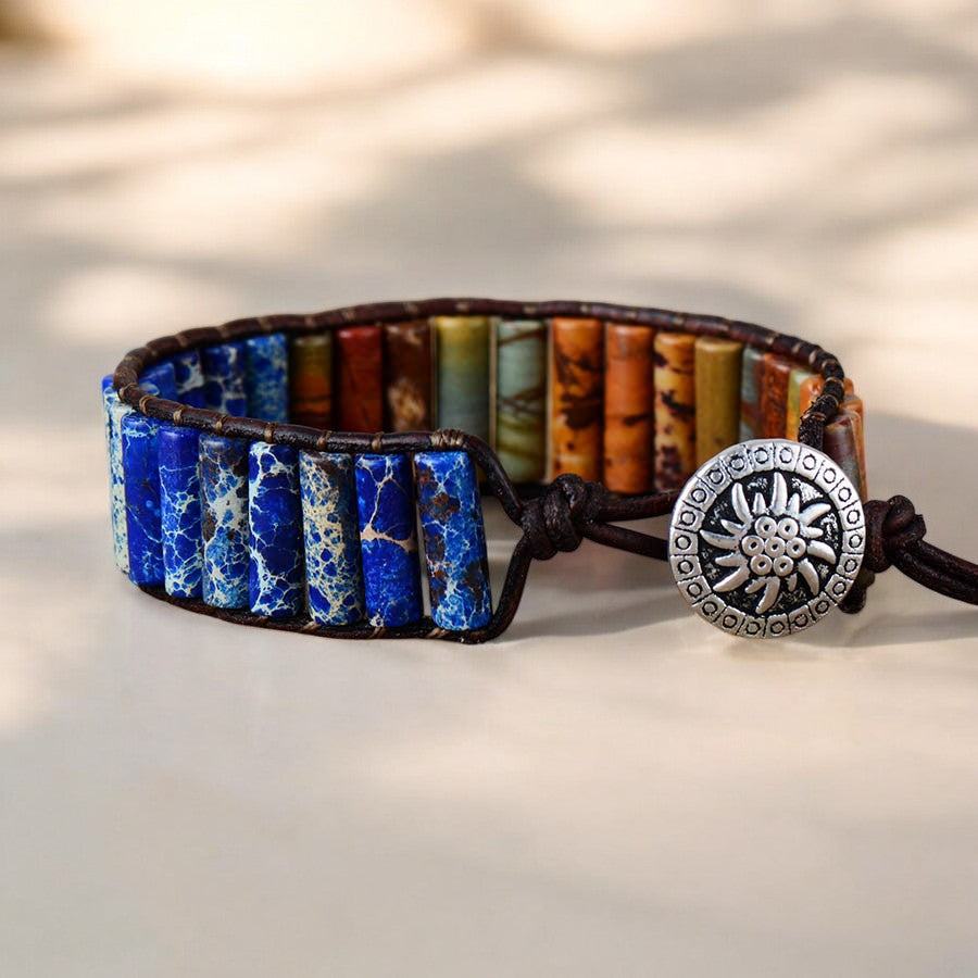 Pulseira Warrior Jasper para Homem