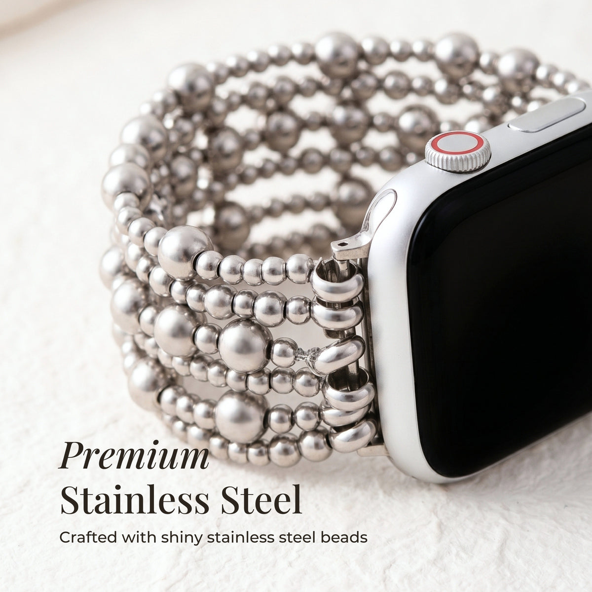 Pulseira Platinum Demure Stretch para Apple Watch