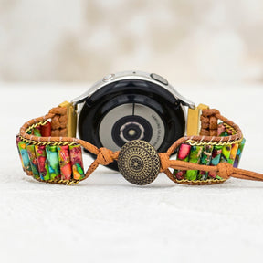 Pulseira para Samsung Galaxy Watch em Jaspe da Floresta Tropical