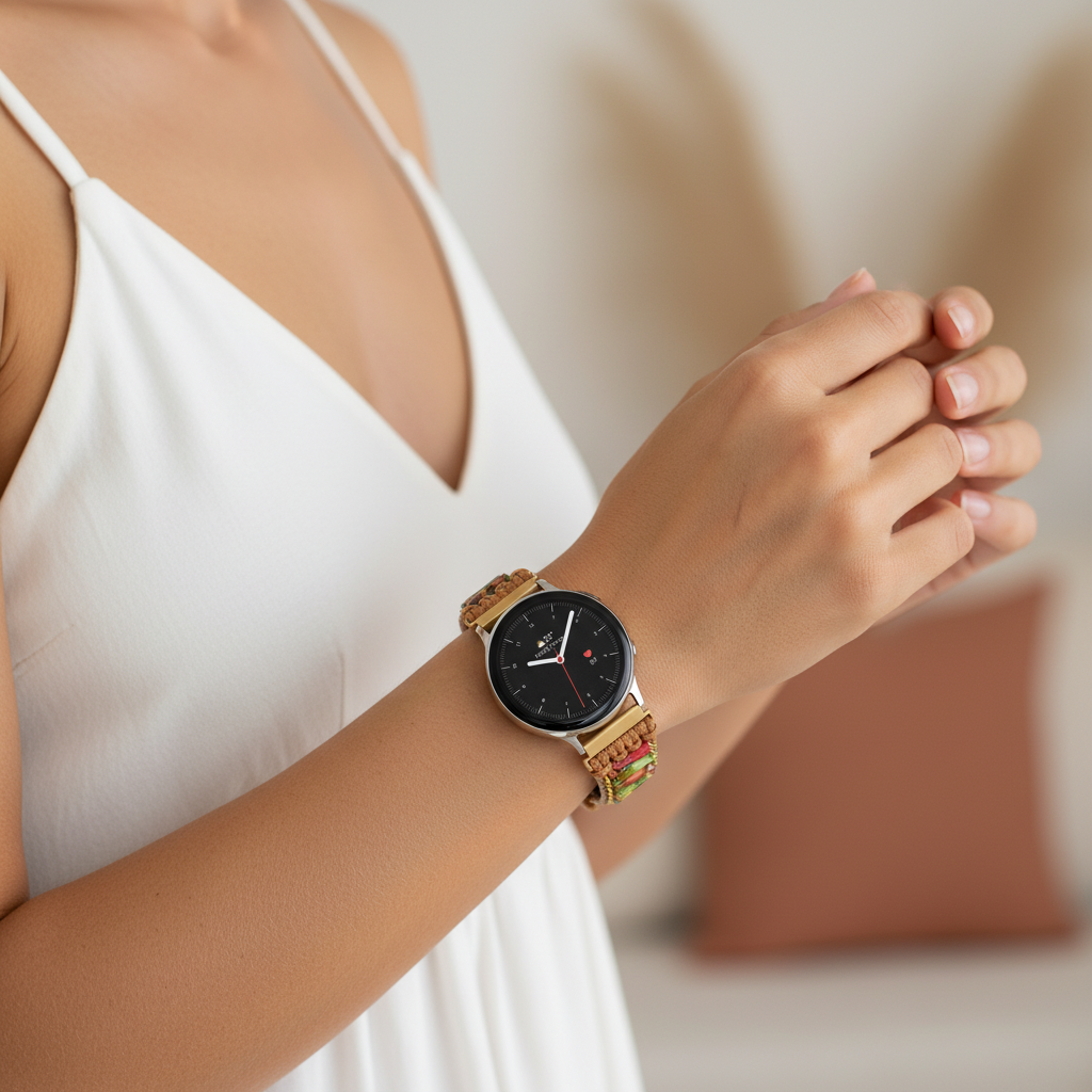 Pulseira para Samsung Galaxy Watch em Jaspe da Floresta Tropical