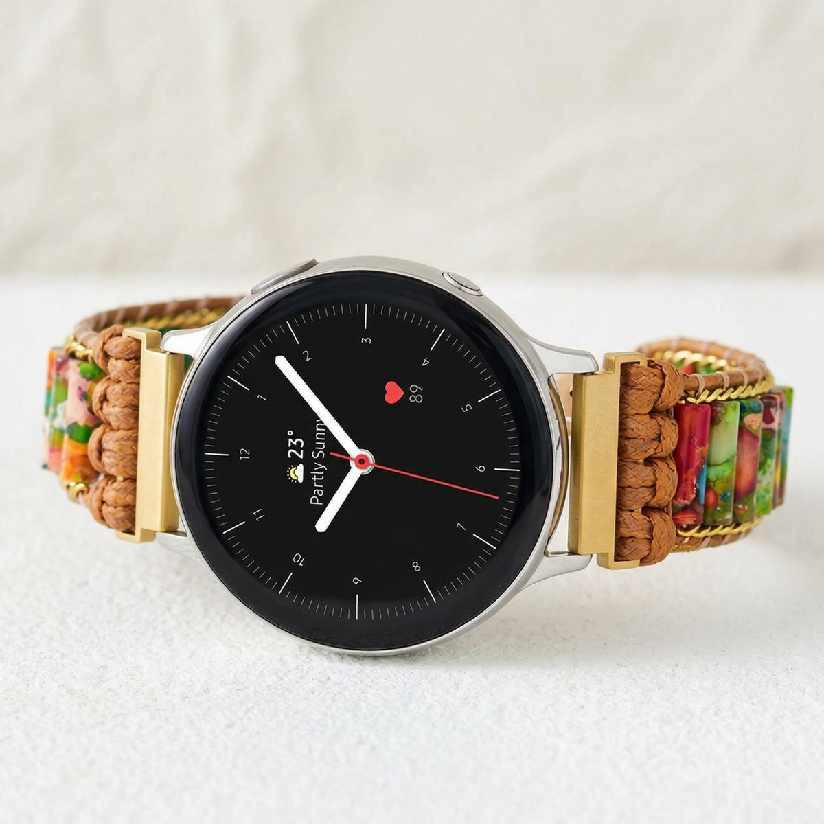 Pulseira para Samsung Galaxy Watch em Jaspe da Floresta Tropical