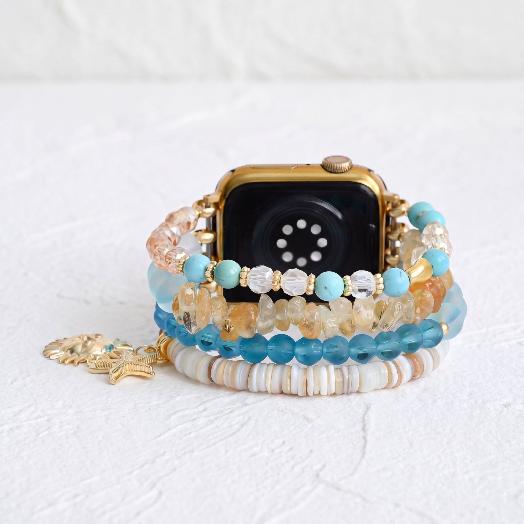 Pulseira elástica Apple Watch Seaside Glow