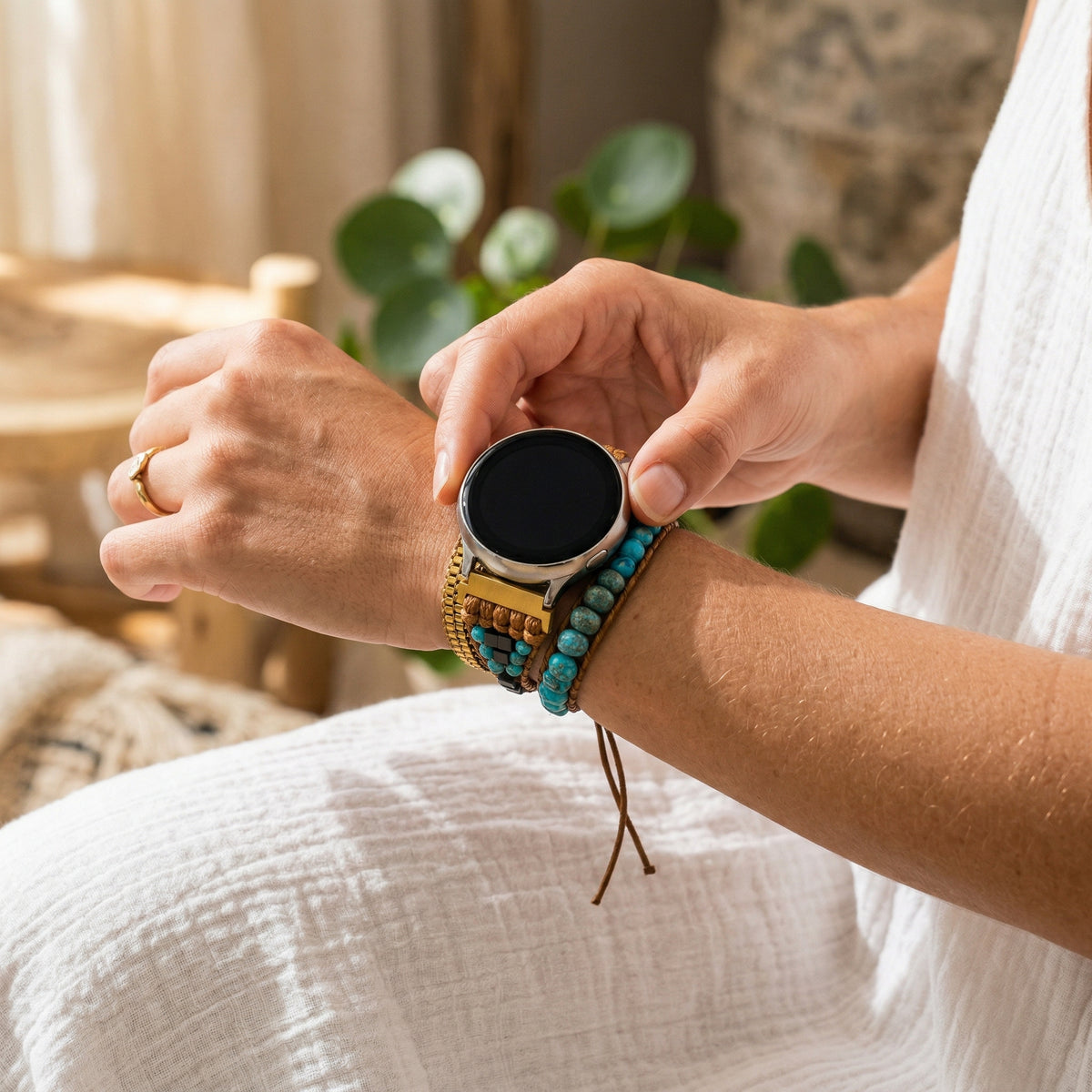 Pulseira Samsung Galaxy Watch Energia Calmante Turquesa