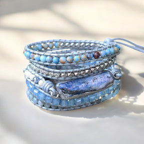 Pulseira Envolvente de Prata Rainha Topázio Curativo