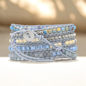 Pulseira Envolvente de Prata Rainha Topázio Curativo