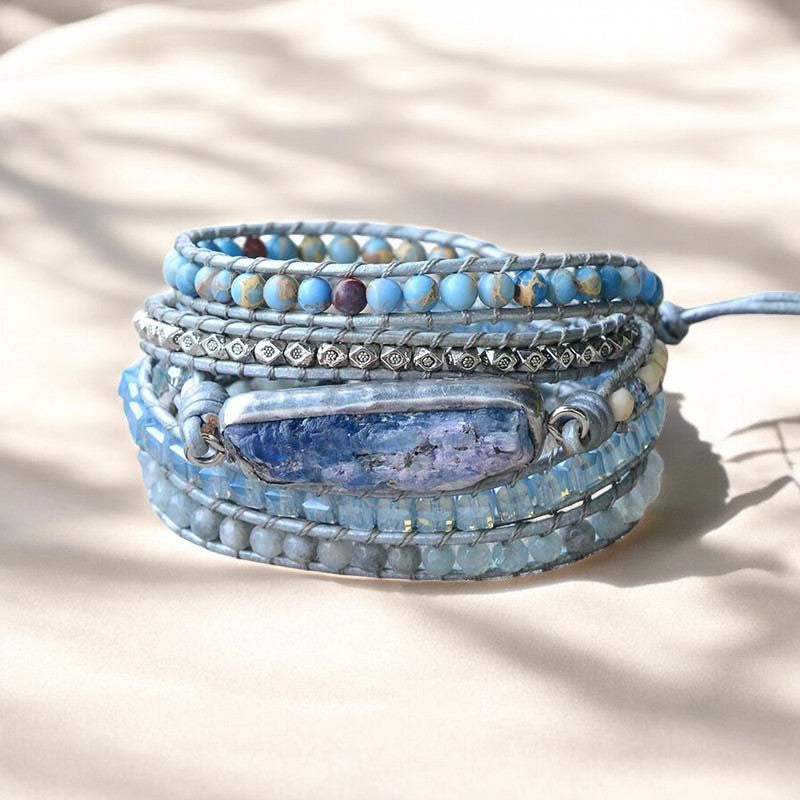Pulseira Envolvente de Prata Rainha Topázio Curativo