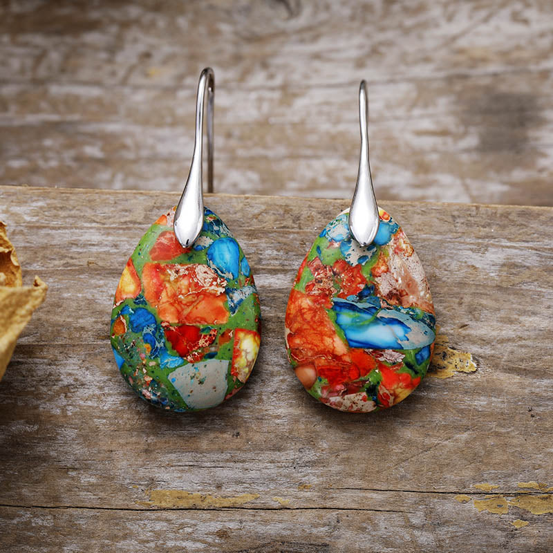 Brincos pendentes Jasper Essence