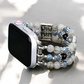 Pulseira de Apple Watch em Labradorite Indigo Artesanal
