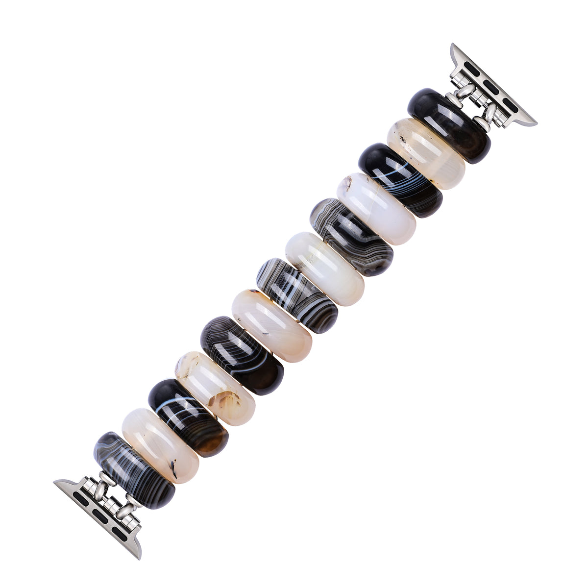 Pulseira elástica de ágata Obsidian Frost para Apple Watch