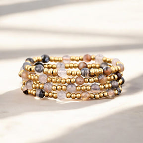 Conjunto de Pulseiras Elegância de Ágata