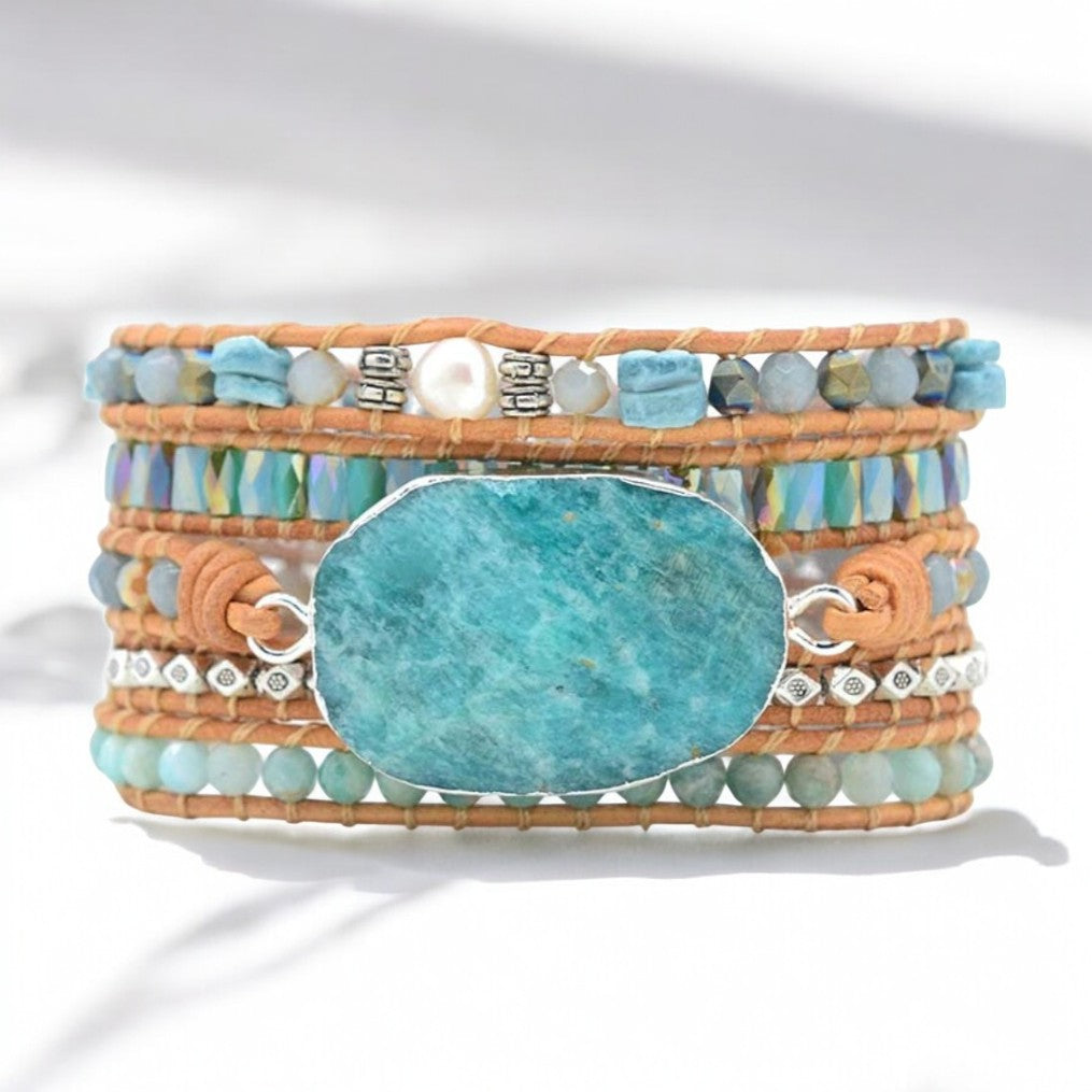 Pulseira Envolvente Amazonite Céu na Terra