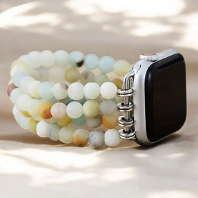 Pulseira elástica de Jasper Amazonite para Apple Watch