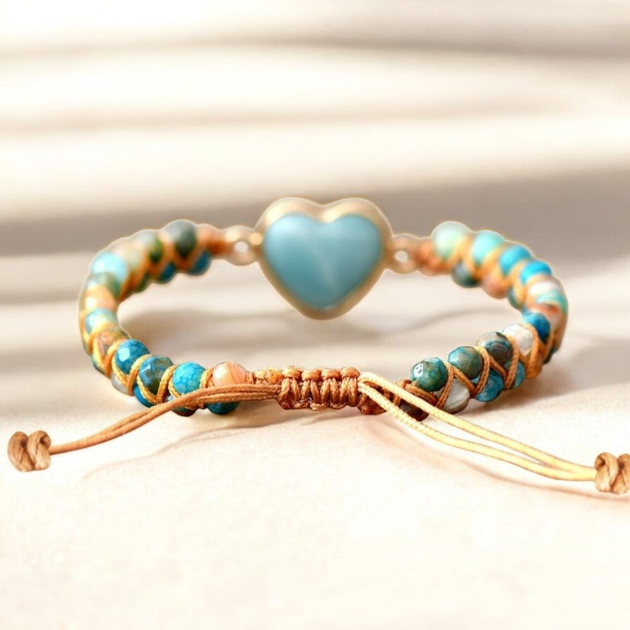 Pulseira de proteção do amor amazonita