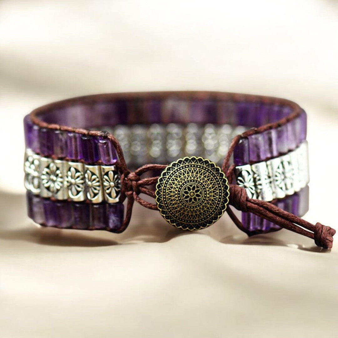 Pulseira de ametista antiga