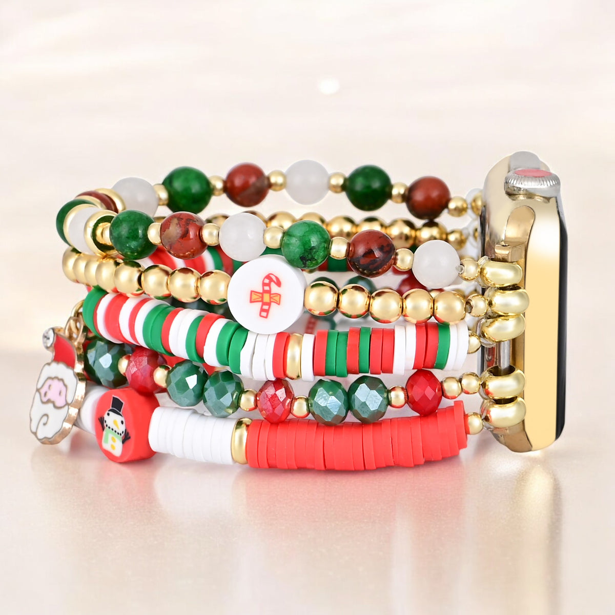 Correia elástica Santa Sparkle para Apple Watch
