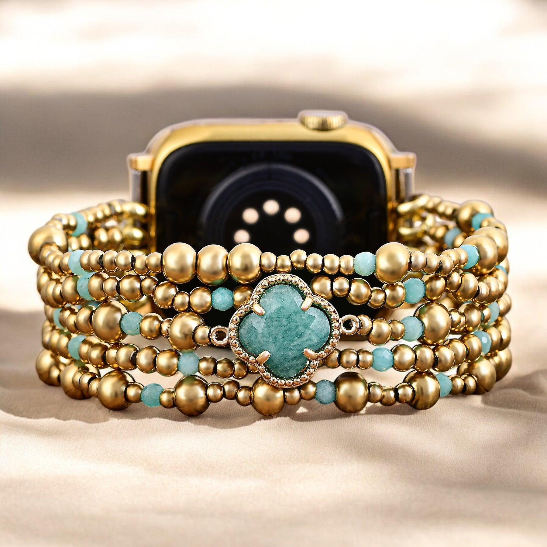 Pulseira Elástica Encanto de Amazonite para Apple Watch