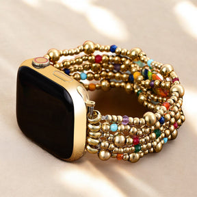 Pulseira Golden Essence Heart Stretch para Apple Watch