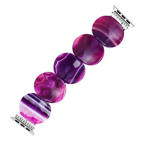 Pulseira elástica Mystic Plum Agate para Apple Watch