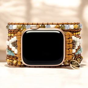 Pulseira Apple Watch em Jaspe Terra Azul