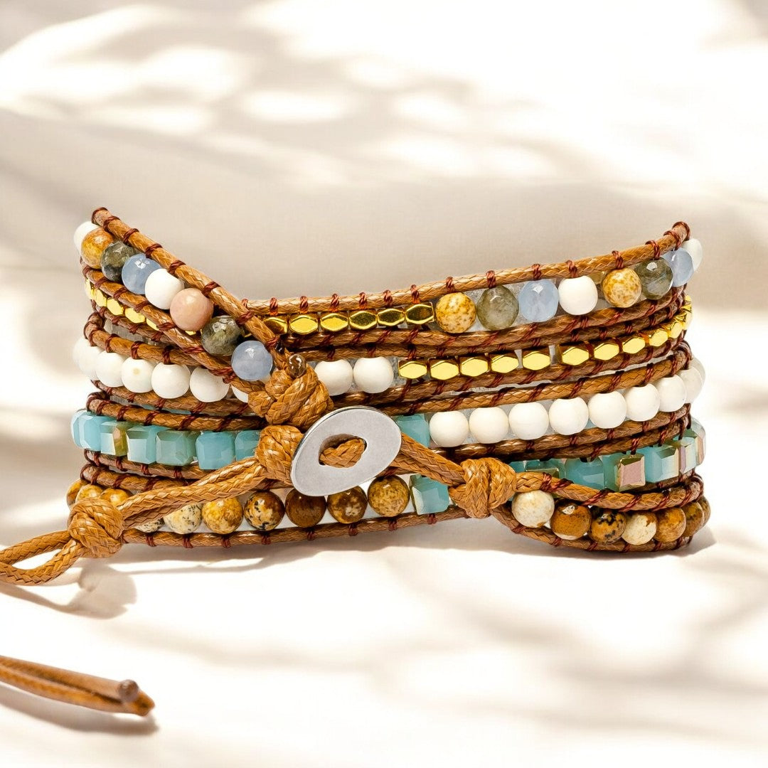Pulseira Apple Watch em Jaspe Terra Azul