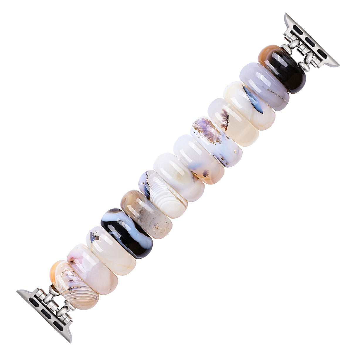 Pulseira elástica de ágata Ivory Dune para Apple Watch