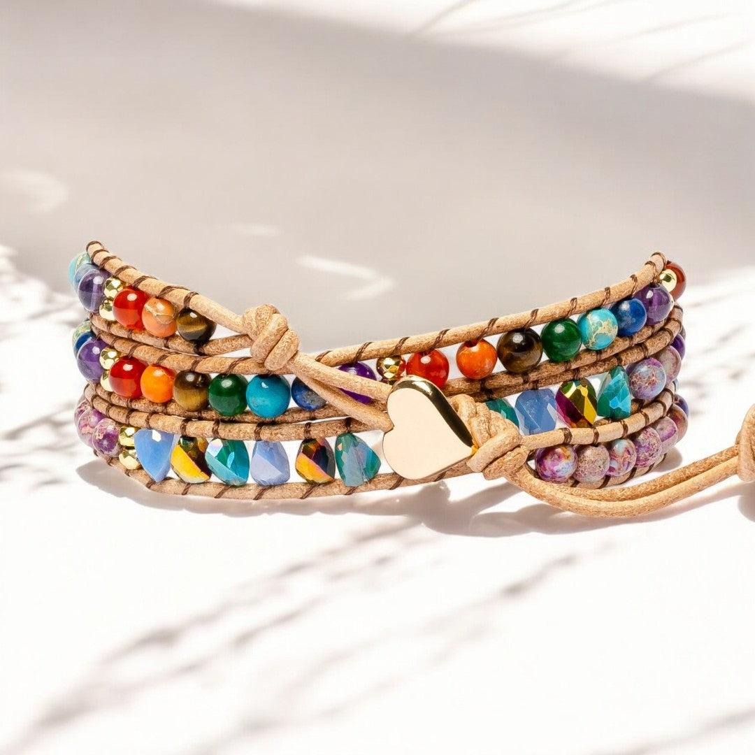 Pulseira Envolvente Arco-íris Amor Chakra