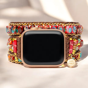 Correia Cherry Emperor Jasper para Apple Watch
