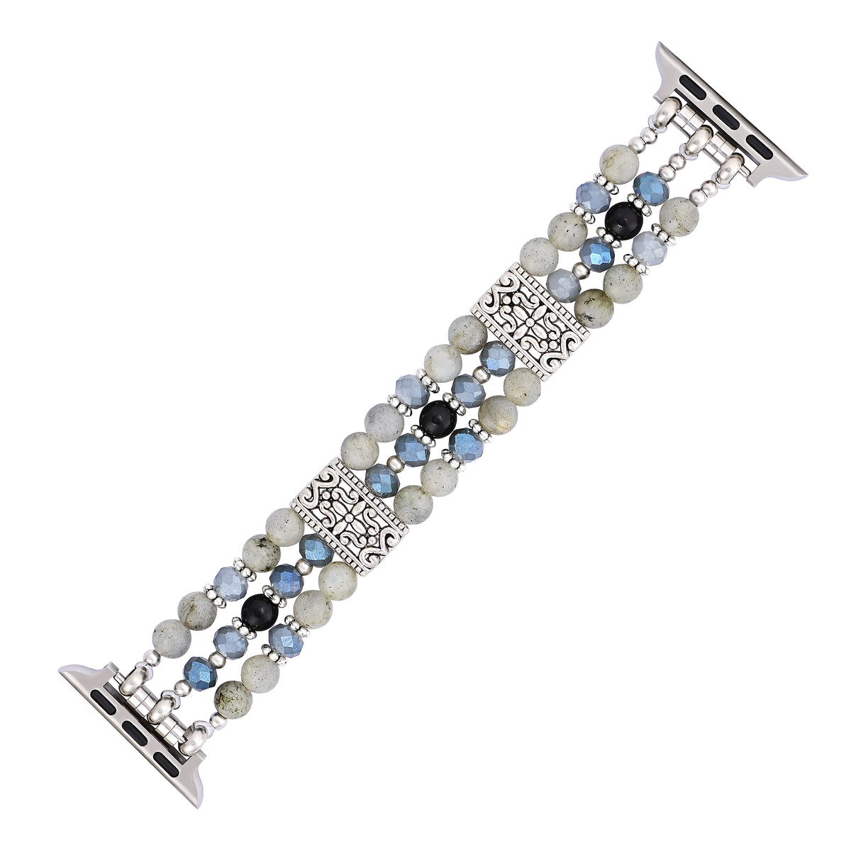Pulseira Elástica Artesanal de Labradorite Índigo para Apple Watch