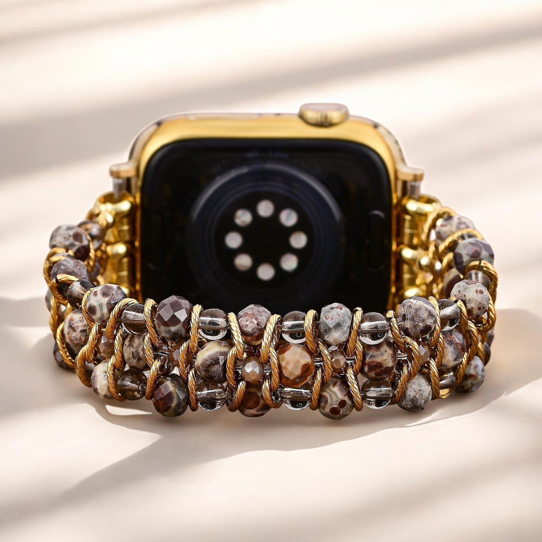 Pulseira de Apple Watch Trançada em Jade Luxuriante
