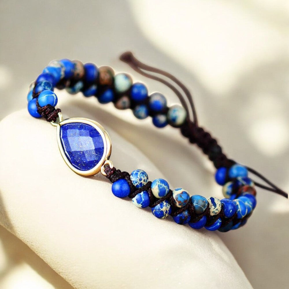Pulseira de Energia Delicada de Lápis-Lazúli