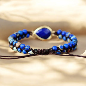 Pulseira de Energia Delicada de Lápis-Lazúli