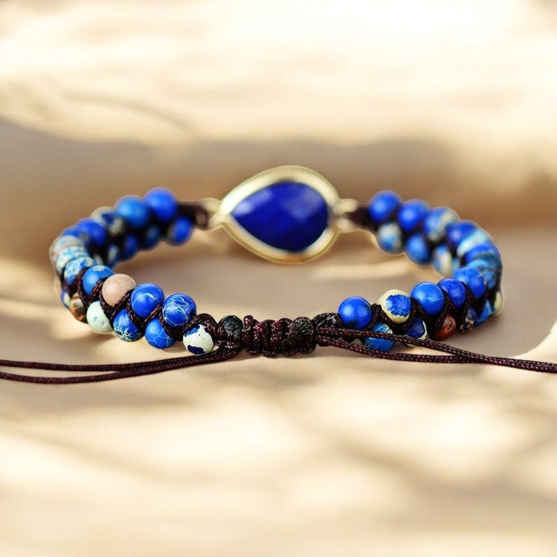 Pulseira de Energia Delicada de Lápis-Lazúli