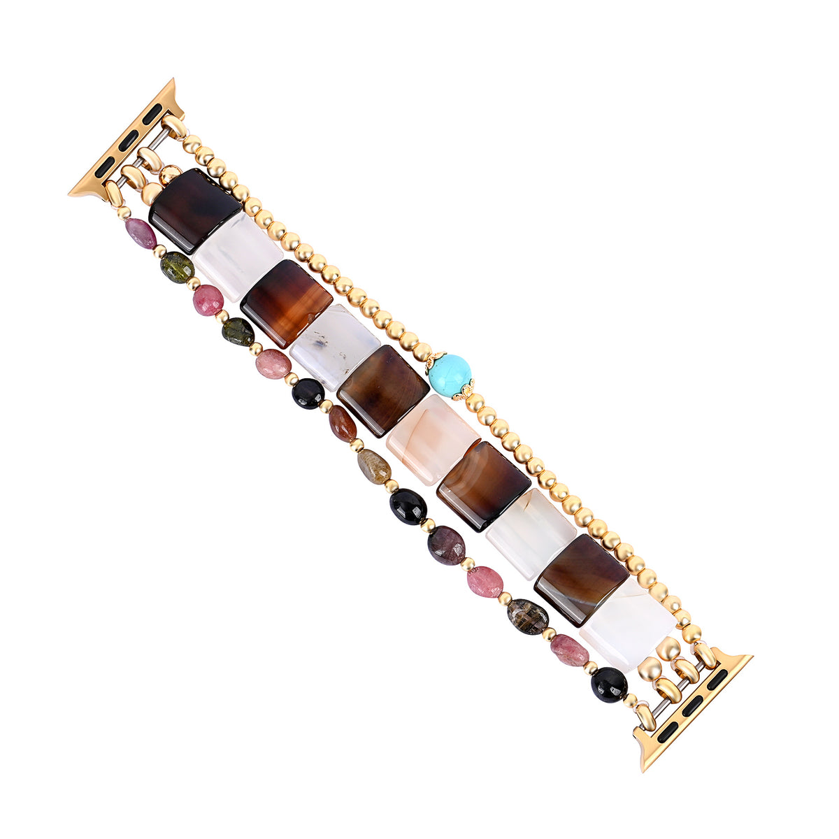 Pulseira elástica Apple Watch Turmalina Midnight Bloom