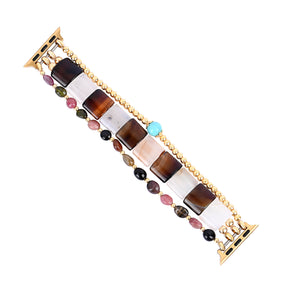 Pulseira elástica Apple Watch Turmalina Midnight Bloom