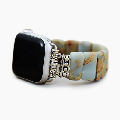 Pulseira elástica de jaspe tibetano Earth para Apple Watch