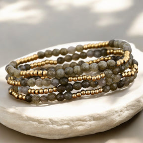 Conjunto de Pulseiras Mágicas de Labradorite