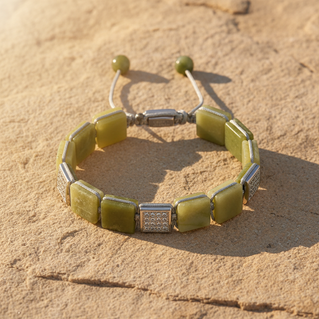 Pulseira Masculina de Jade do Sul