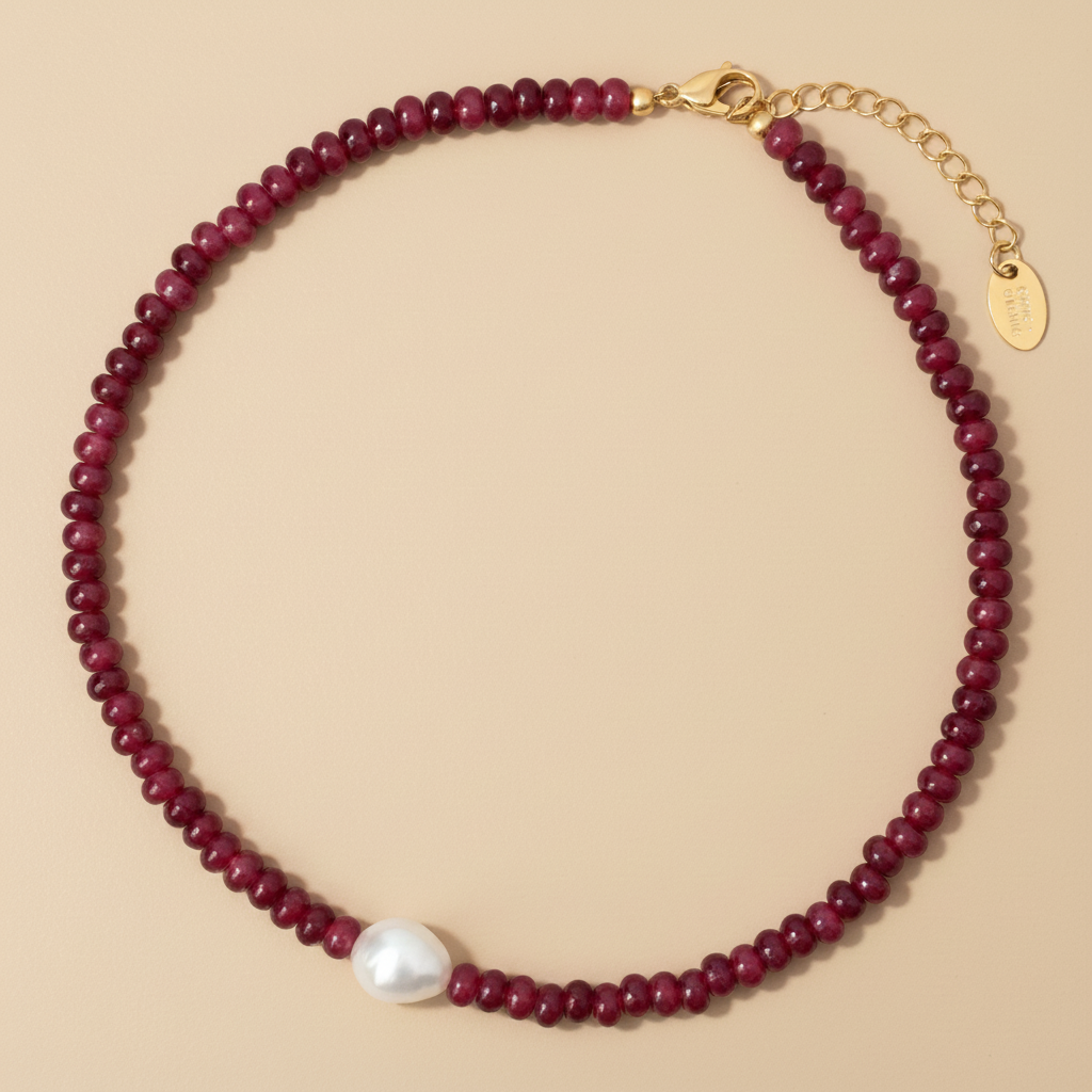 Colar Harmonia de Pérola de Jade