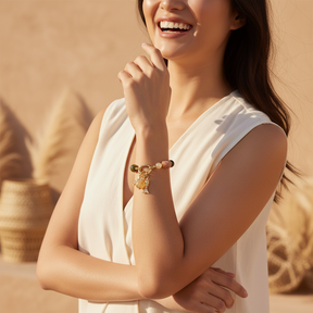 Pulseira de Charme Brilho Citrino