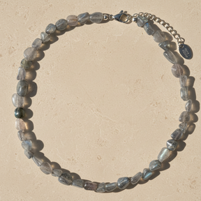 Colar Harmonia de Pedra Labradorite
