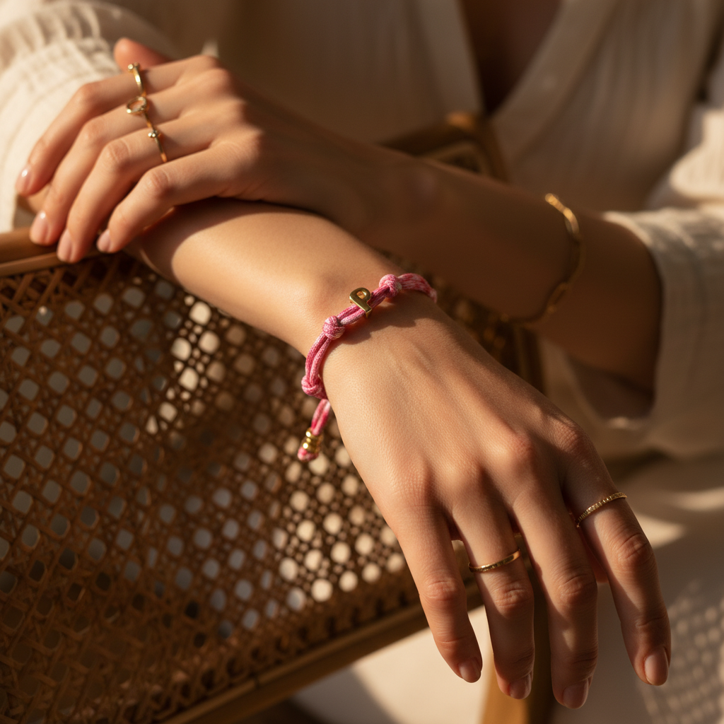 Pulseiras com Nó e Inicial Bracelets