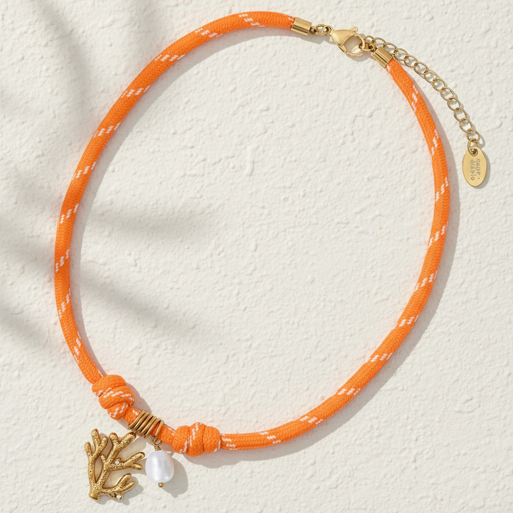 Colar com Pendente de Recife de Coral