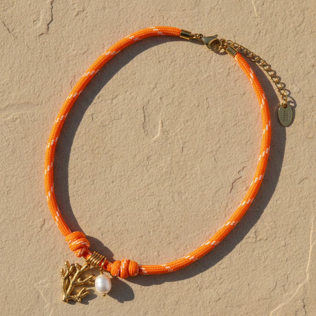 Colar com Pendente de Recife de Coral