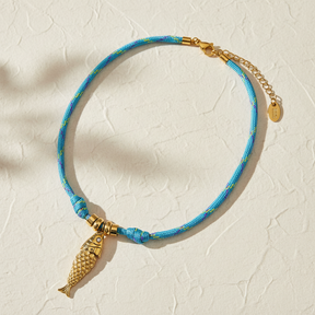 Colar com Amuleto de Peixe Viagem Oceânica