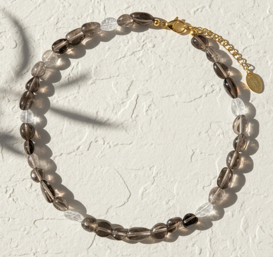 Colar Harmonia de Cristal Obsidiana