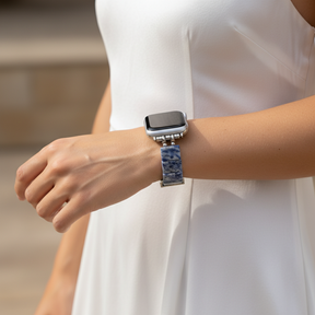 Correia elástica de sodalito azul horizonte para Apple Watch
