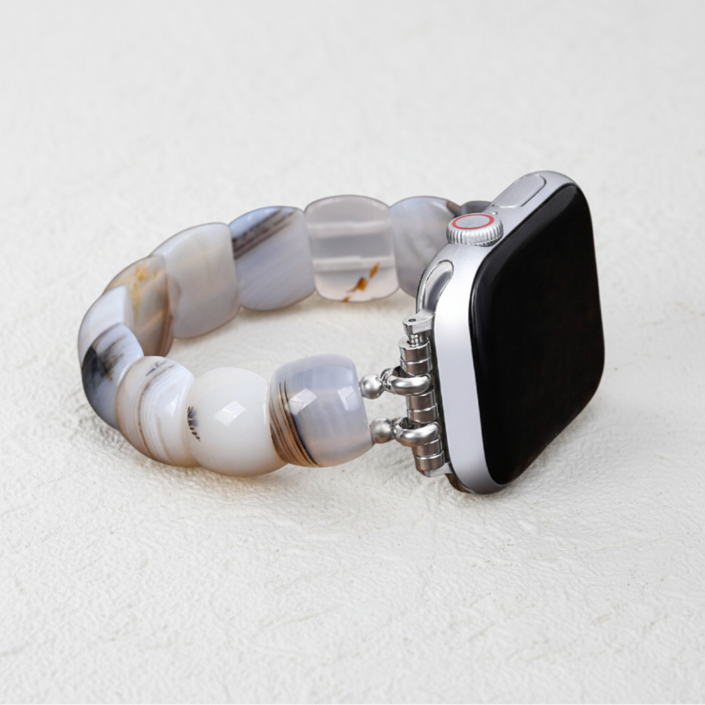 Correia elástica Aura Marfim para Apple Watch