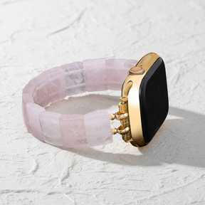 Pulseira Elástica de Quartzo Cor de Rosa para Apple Watch