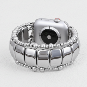 Correia Elástica Platinum Noir para Apple Watch