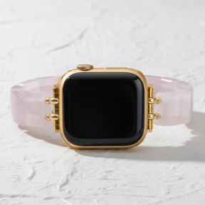 Pulseira Elástica de Quartzo Cor de Rosa para Apple Watch